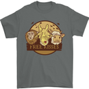 Free Kisses Animals Cow Monkey Giraffe Mens T-Shirt 100% Cotton Charcoal