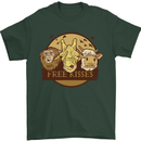 Free Kisses Animals Cow Monkey Giraffe Mens T-Shirt 100% Cotton Forest Green