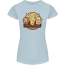 Free Kisses Animals Cow Monkey Giraffe Womens Petite Cut T-Shirt Light Blue