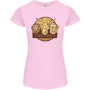 Free Kisses Animals Cow Monkey Giraffe Womens Petite Cut T-Shirt Light Pink