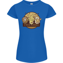 Free Kisses Animals Cow Monkey Giraffe Womens Petite Cut T-Shirt Royal Blue
