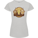 Free Kisses Animals Cow Monkey Giraffe Womens Petite Cut T-Shirt Sports Grey