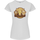 Free Kisses Animals Cow Monkey Giraffe Womens Petite Cut T-Shirt White