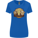 Free Kisses Animals Cow Monkey Giraffe Womens Wider Cut T-Shirt Royal Blue