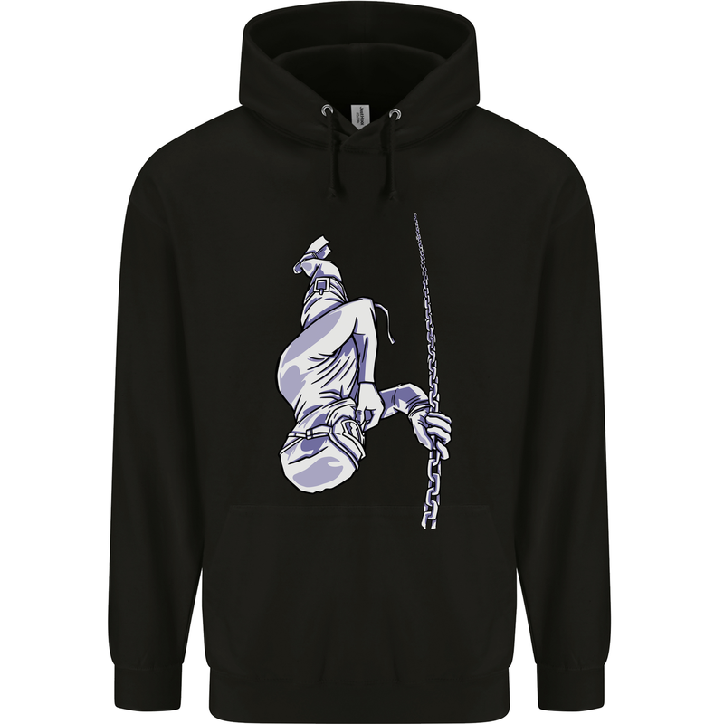 Freediving Chain Diver Scuba Diving Childrens Kids Hoodie Black
