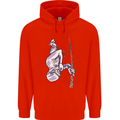 Freediving Chain Diver Scuba Diving Childrens Kids Hoodie Bright Red
