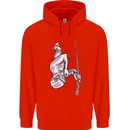 Freediving Chain Diver Scuba Diving Childrens Kids Hoodie Bright Red