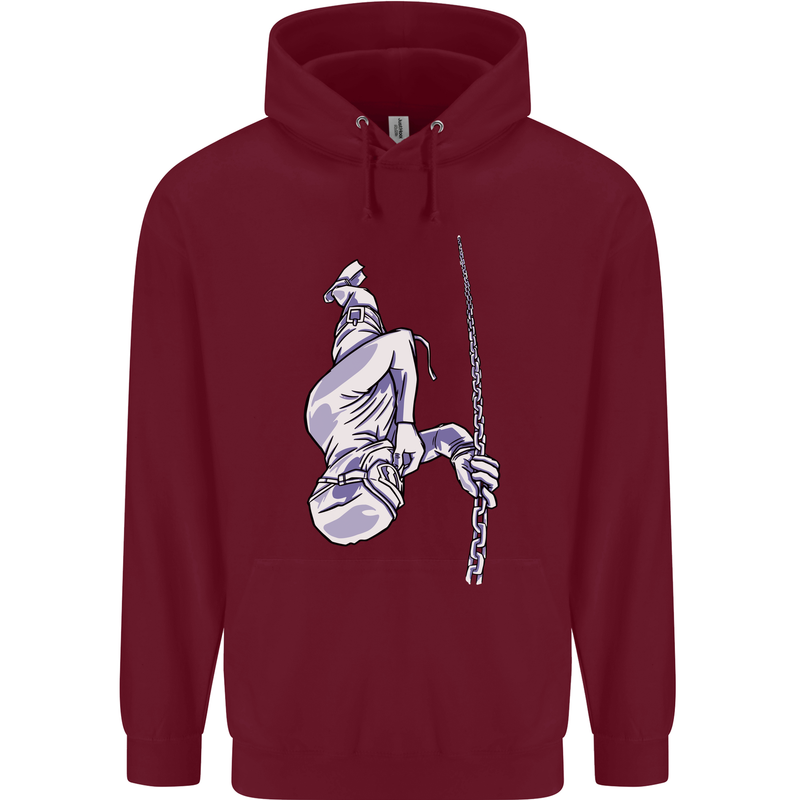 Freediving Chain Diver Scuba Diving Childrens Kids Hoodie Maroon