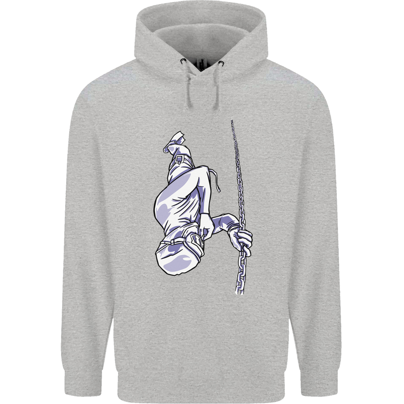 Freediving Chain Diver Scuba Diving Childrens Kids Hoodie Sports Grey