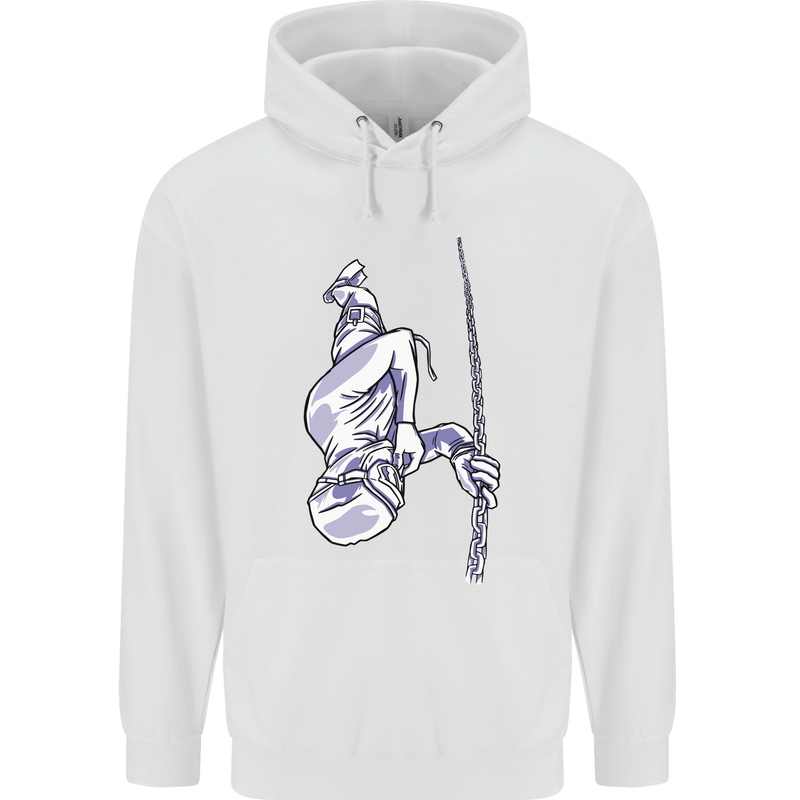 Freediving Chain Diver Scuba Diving Childrens Kids Hoodie White