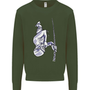 Freediving Chain Diver Scuba Diving Kids Sweatshirt Jumper Forest Green