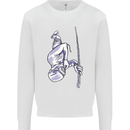 Freediving Chain Diver Scuba Diving Kids Sweatshirt Jumper White