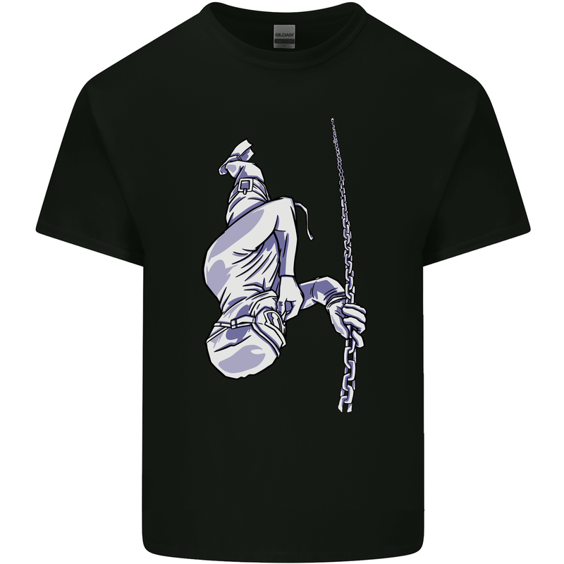 Freediving Chain Diver Scuba Diving Kids T-Shirt Childrens Black