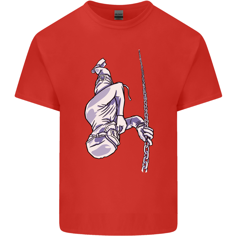 Freediving Chain Diver Scuba Diving Kids T-Shirt Childrens Red