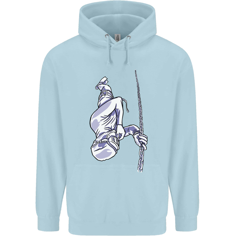Freediving Chain Diver Scuba Diving Mens 80% Cotton Hoodie Light Blue