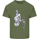 Freediving Chain Diver Scuba Diving Mens Cotton T-Shirt Tee Top Military Green