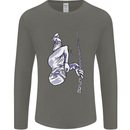Freediving Chain Diver Scuba Diving Mens Long Sleeve T-Shirt Charcoal