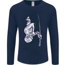 Freediving Chain Diver Scuba Diving Mens Long Sleeve T-Shirt Navy Blue