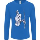 Freediving Chain Diver Scuba Diving Mens Long Sleeve T-Shirt Royal Blue