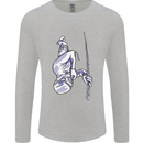 Freediving Chain Diver Scuba Diving Mens Long Sleeve T-Shirt Sports Grey