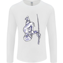 Freediving Chain Diver Scuba Diving Mens Long Sleeve T-Shirt White
