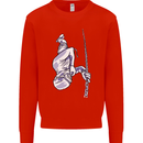 Freediving Chain Diver Scuba Diving Mens Sweatshirt Jumper Bright Red