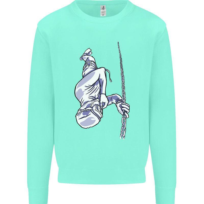Freediving Chain Diver Scuba Diving Mens Sweatshirt Jumper Peppermint