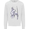 Freediving Chain Diver Scuba Diving Mens Sweatshirt Jumper White