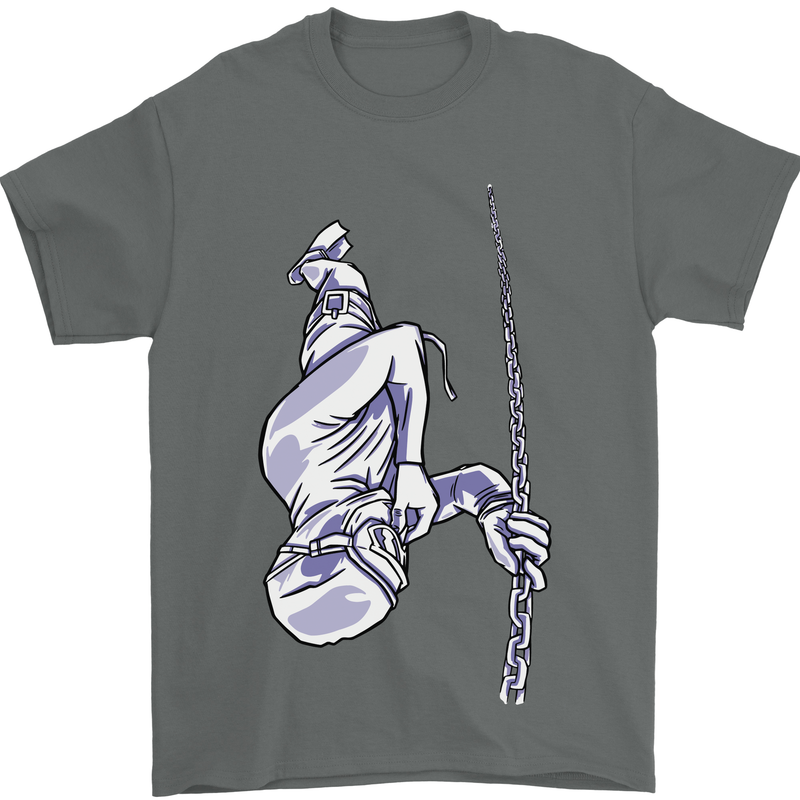 Freediving Chain Diver Scuba Diving Mens T-Shirt Cotton Gildan Charcoal