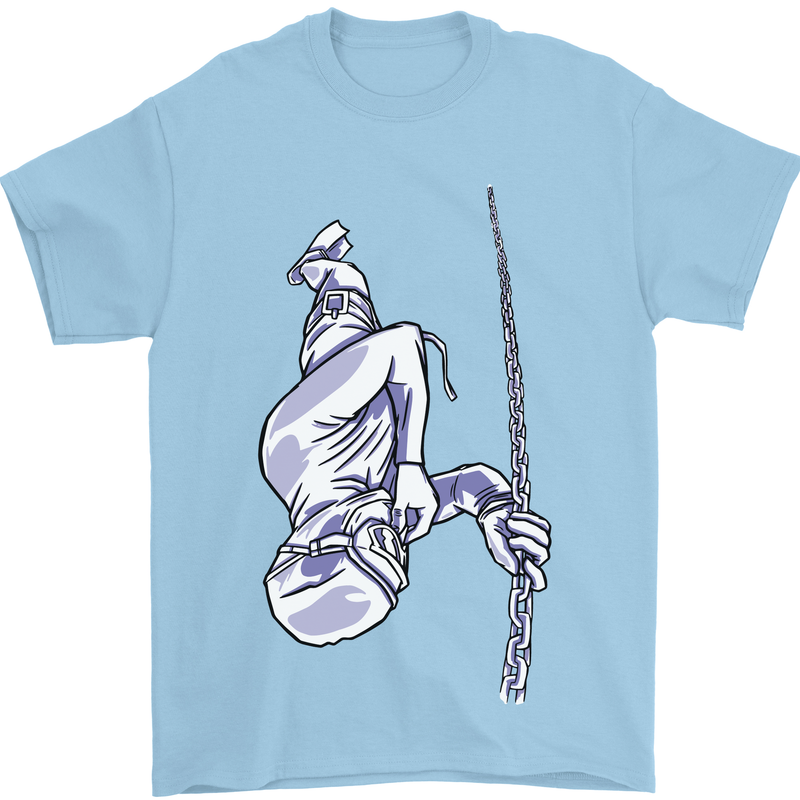 Freediving Chain Diver Scuba Diving Mens T-Shirt Cotton Gildan Light Blue