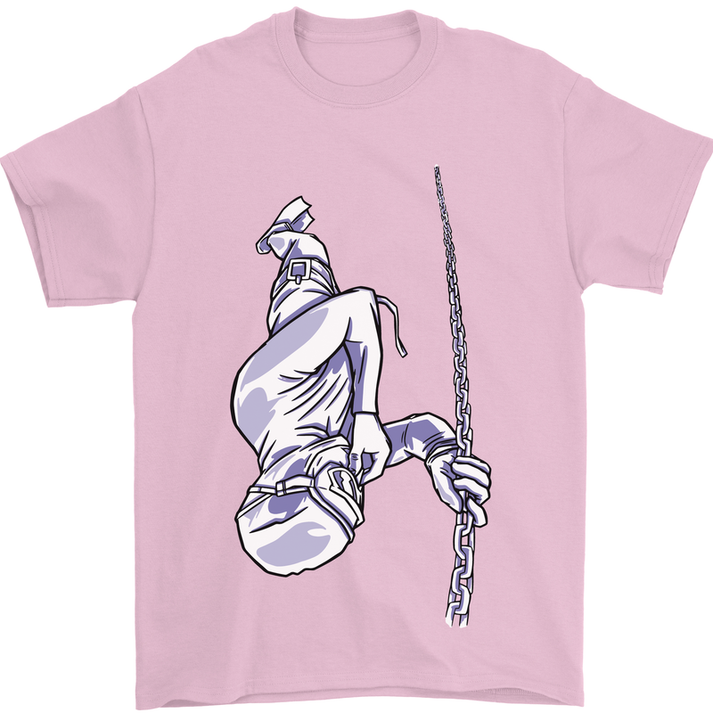 Freediving Chain Diver Scuba Diving Mens T-Shirt Cotton Gildan Light Pink