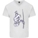 Freediving Chain Diver Scuba Diving Mens V-Neck Cotton T-Shirt White