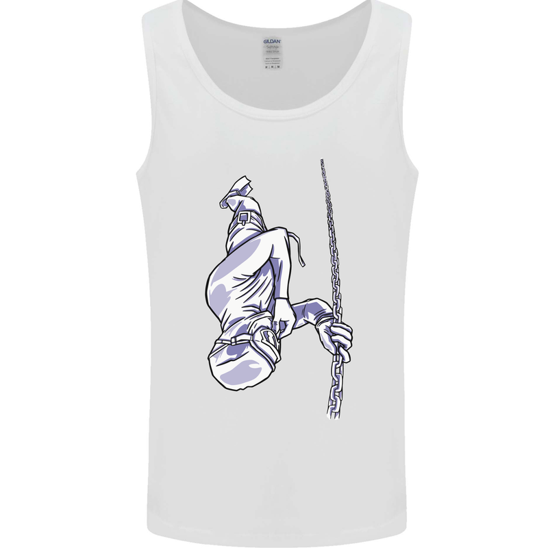 Freediving Chain Diver Scuba Diving Mens Vest Tank Top White