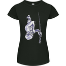 Freediving Chain Diver Scuba Diving Womens Petite Cut T-Shirt Black