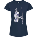 Freediving Chain Diver Scuba Diving Womens Petite Cut T-Shirt Navy Blue