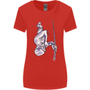 Freediving Chain Diver Scuba Diving Womens Wider Cut T-Shirt Red
