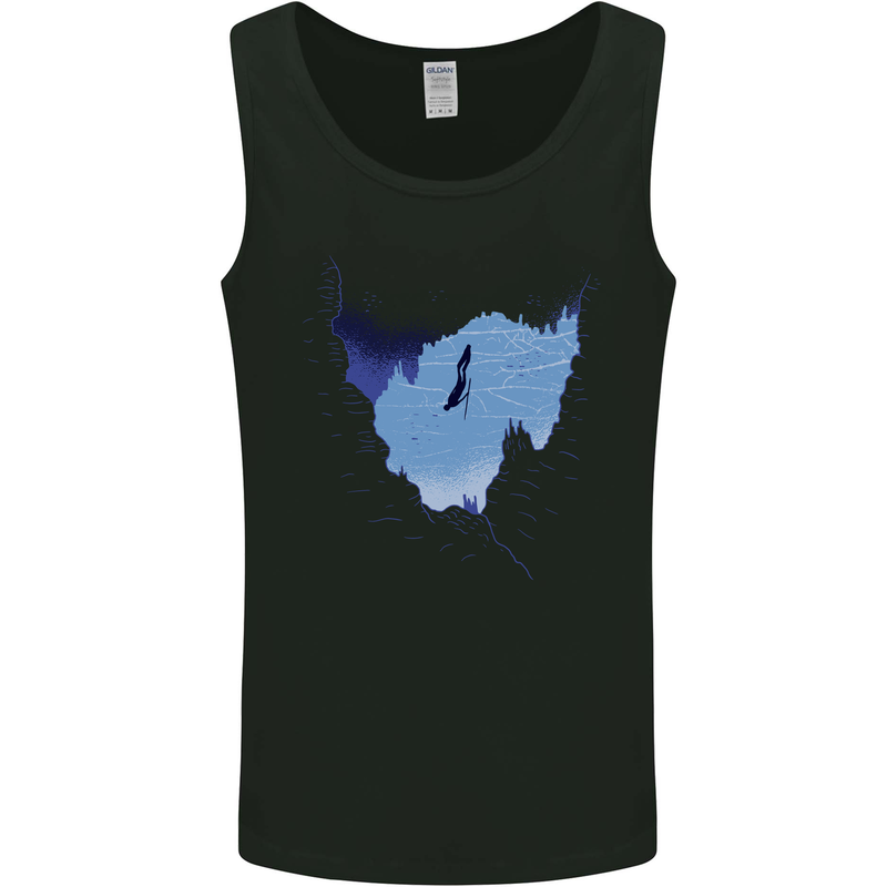 Freediving Diver Scuba Diving Mens Vest Tank Top Black