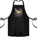 Freedom Dove in a Cosmic Wreath Peace Love Cotton Apron 100% Organic Black