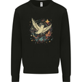 Freedom Dove in a Cosmic Wreath Peace Love Kids Sweatshirt Jumper Black