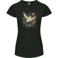 Freedom Dove in a Cosmic Wreath Peace Love Womens Petite Cut T-Shirt Black