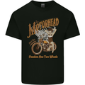 Freedom Has Two Wheels Motorcycle Biker Mens Cotton T-Shirt Tee Top Black