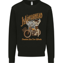 Freedom Has Two Wheels Motorcycle Biker Mens Sweatshirt Jumper Black