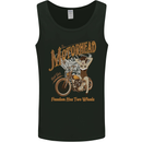 Freedom Has Two Wheels Motorcycle Biker Mens Vest Tank Top Black