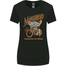 Freedom Has Two Wheels Motorcycle Biker Womens Wider Cut T-Shirt Black