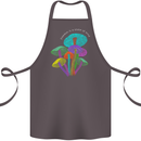 Freedom Is a State of Mind Magic Mushrooms Cotton Apron 100% Organic Dark Grey