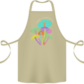 Freedom Is a State of Mind Magic Mushrooms Cotton Apron 100% Organic Khaki