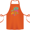 Freedom Is a State of Mind Magic Mushrooms Cotton Apron 100% Organic Orange