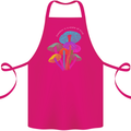 Freedom Is a State of Mind Magic Mushrooms Cotton Apron 100% Organic Pink