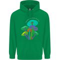 Freedom Is a State of Mind Magic Mushrooms Mens 80% Cotton Hoodie Irish Green