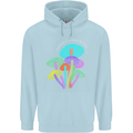 Freedom Is a State of Mind Magic Mushrooms Mens 80% Cotton Hoodie Light Blue